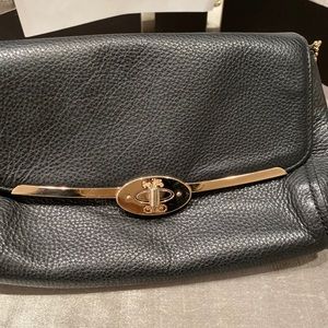 Coach Pebbled Leather Turnlock Clutch / Crossbody